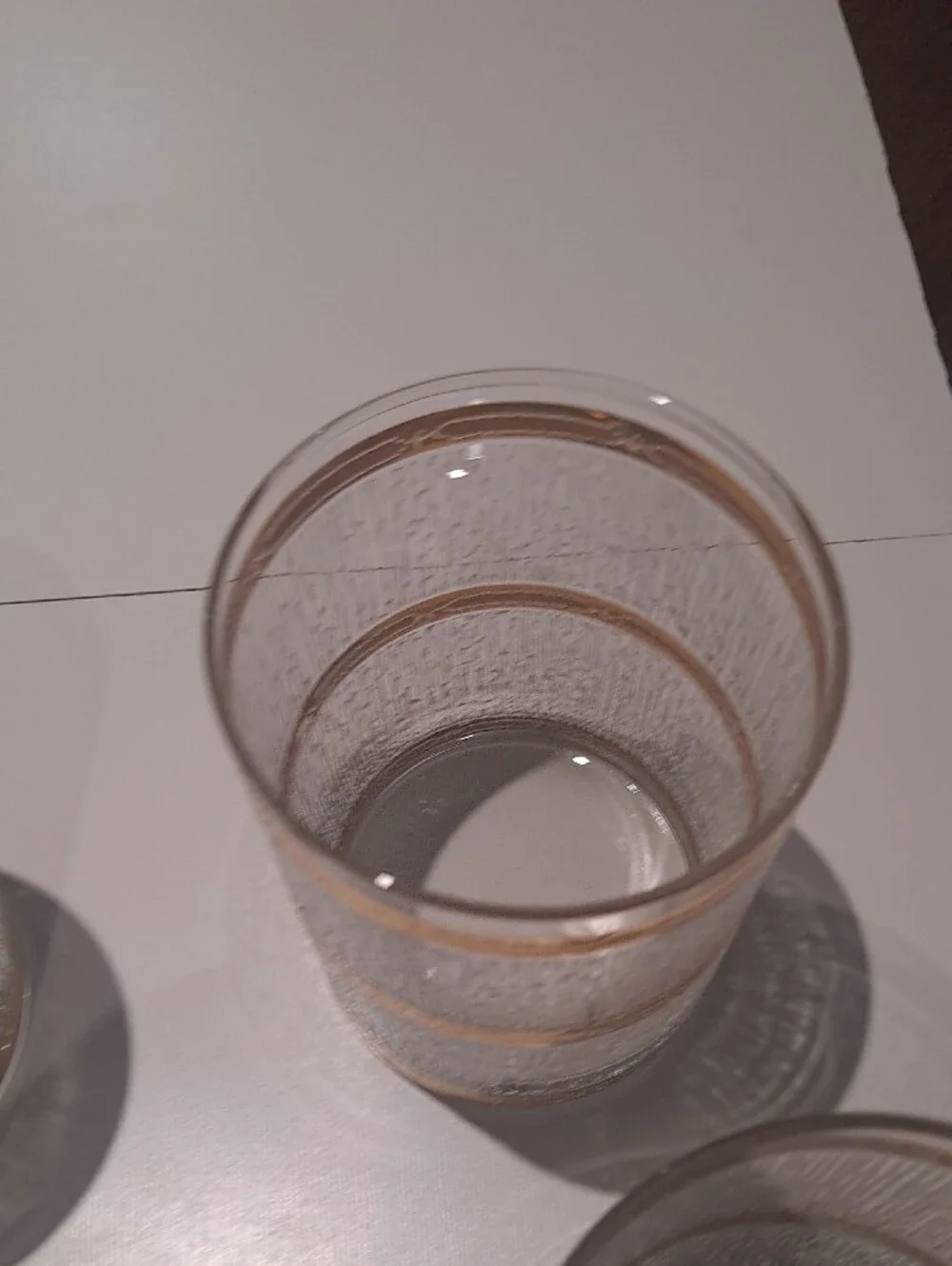 Vintage CULVER  Icicle Pattern DOF  Glasses - 22K Gold Bands.  MCM 60's.